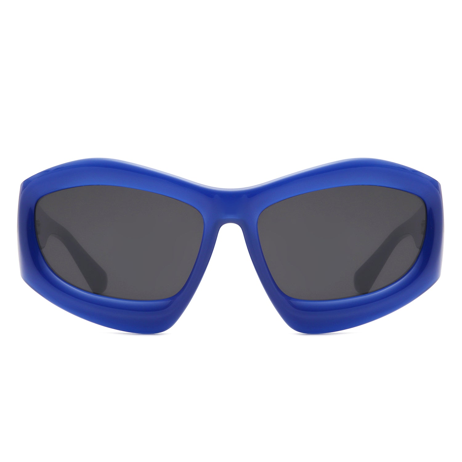 Xaron - Geometric Square Tinted Oversize Chunky Fashion Sunglasses