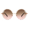 Icetwist - Round Rimless Circle Rhinestone Design Frameless Women Sunglasses