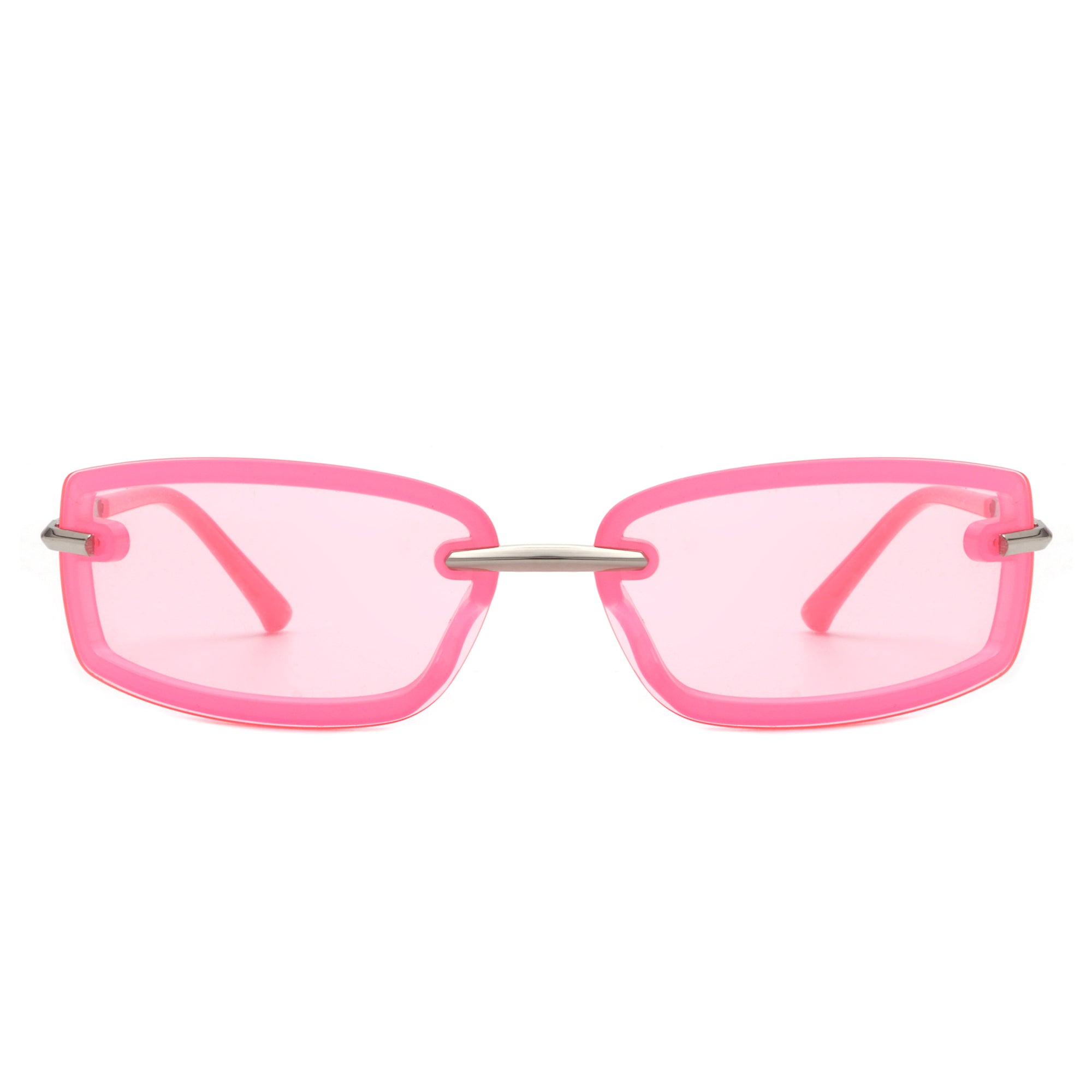 Thalyn - Rectangle Sleek Tinted Sports Color Pop Sunglasses