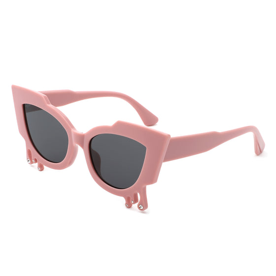Surge - Irregular Cat Eye Rhinestone Drip Women's Fashion Sunglasses