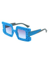 Pledge - Modern Chunky Geometric Square Fashion Sunglasses