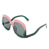 Lumisilk - Women Round Oversize Geometric Irregular Fashion Sunglasses