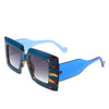 Caelum - Women Fashion Square Flat Top Oversize Sunglasses