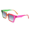 Xeno - Flat Top Geometric Fashion Square Sunglasses