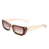 Alabaste - Rectangle Narrow Flat Top Fashion Tinted Slim Sunglasses