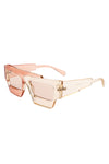 Brynden - Futuristic Square Irregular Flat Top Two-Tone Sunglasses