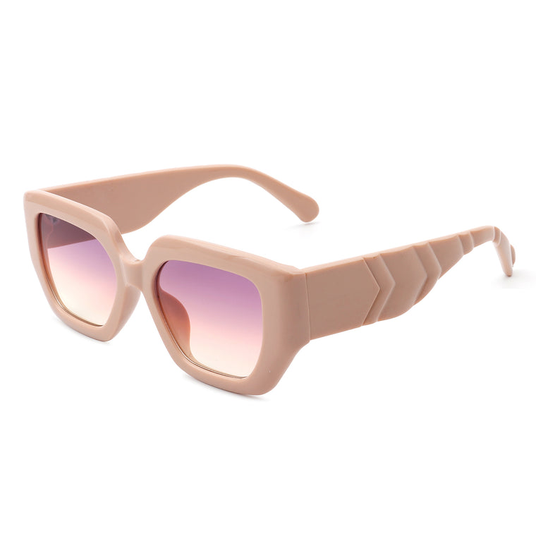 Solstice - Retro Women Geometric Tinted Cat Eye fashion Sunglasses