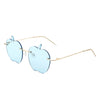 Zephyrus - Rimless Apple Shape Party Frameless Tinted Sunglasses