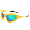 Dotrijan - Geometric Wrap Around Chunky Square Sport Sunglasses