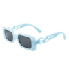 Lirael - Rectangle Retro Irregular Frame Fashion Tinted Square Sunglasses