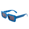 Undynite - Rectangle Irregular Frame Retro Fashion Square Sunglasses