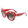 Elowen -  Women Oversize Cat Eye Floral Design Fashion Sunglasses