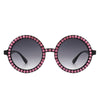 Dreamwey - Round Fashion Rhinestone Circle Oversize Women Sunglasses