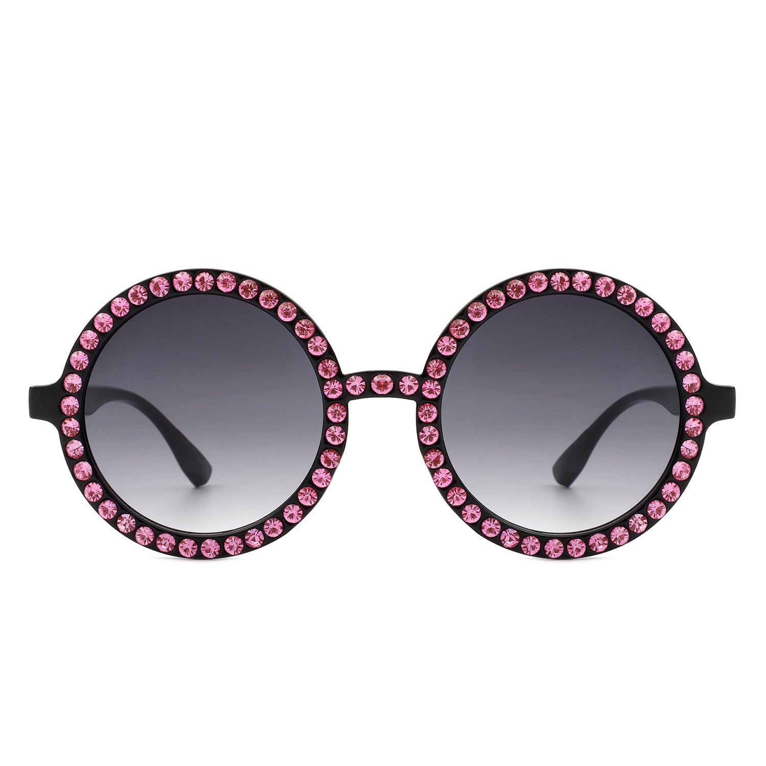 Dreamwey - Round Fashion Rhinestone Circle Oversize Women Sunglasses