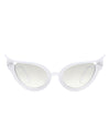 Sylven - Women's Fashion High Pointed Cat Eye Sunglasses with Wavy Design