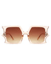 Sylas - Flat Top Irregular Bat Wing Square Sunglasses