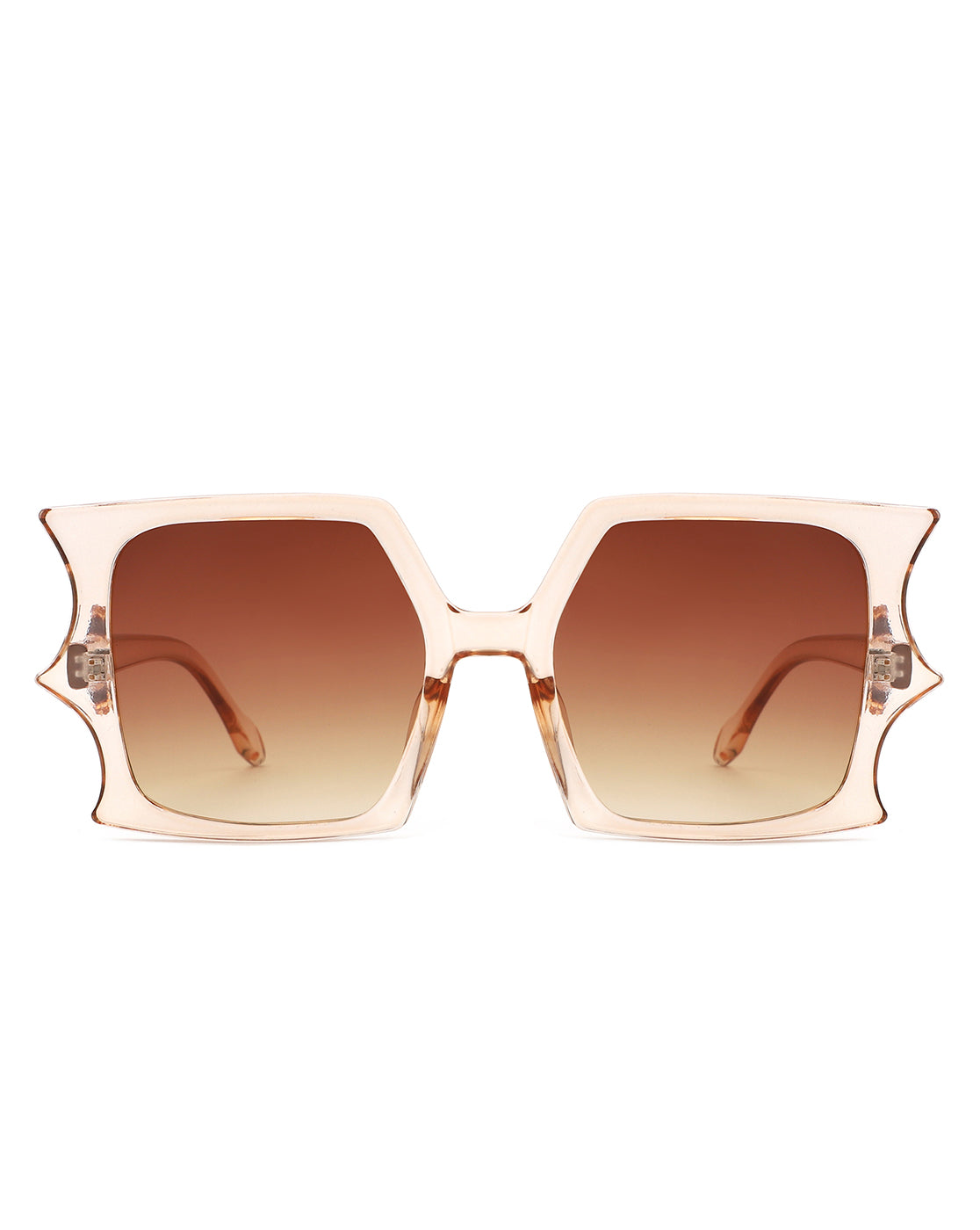 Sylas - Flat Top Irregular Bat Wing Square Sunglasses
