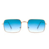 Unityful - Classic Metal Square Tinted Fashion Rectangle Sunglasses