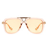 Faequeen - Retro Square Brow-Bar Vintage Aviator Fashion Sunglasses