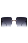 Lyris - Square Rimless Oversize Chic Women's Fashion Sunglasses