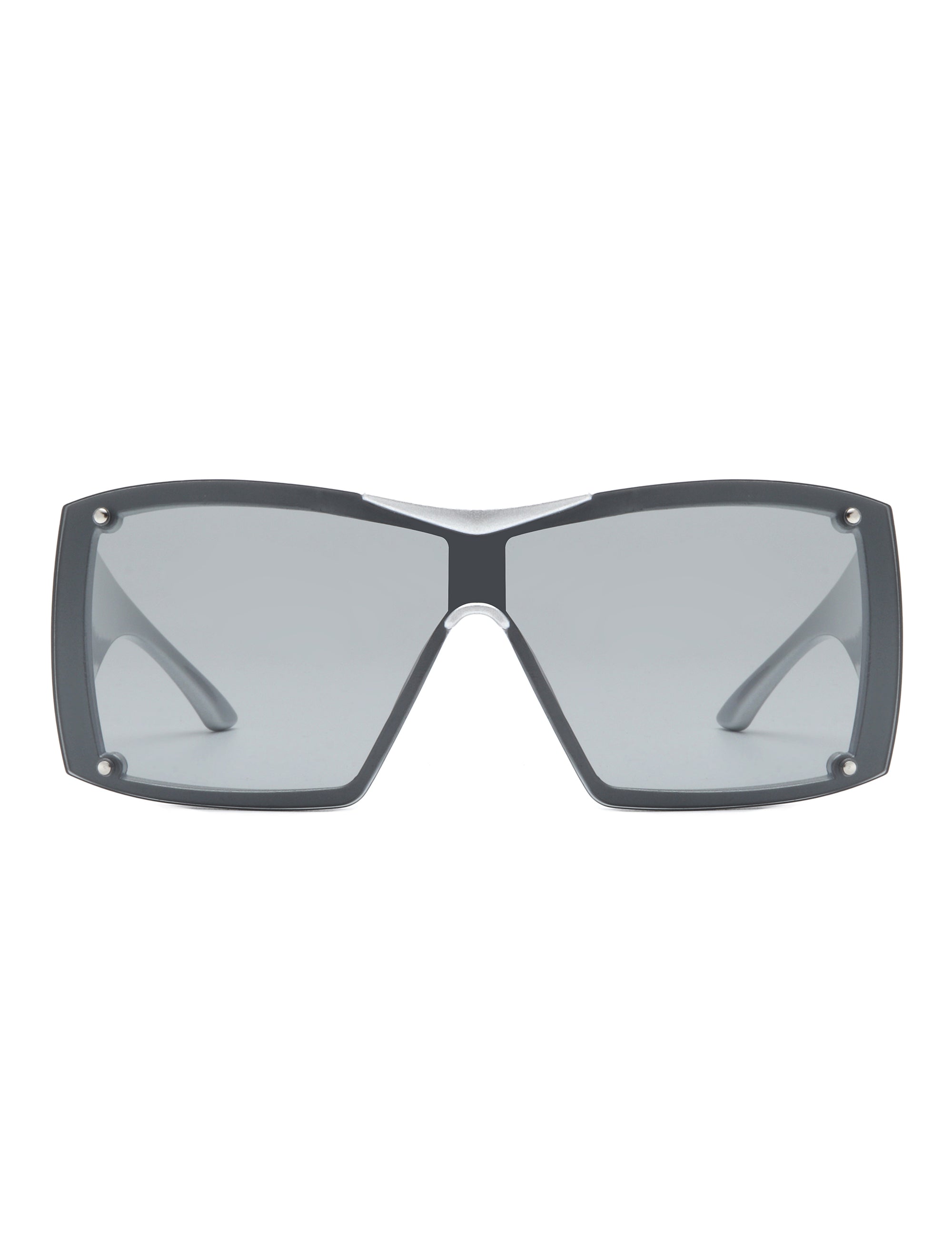 Fizz - Oversized Thick Frame Wrap-Around Women's Square Sunglasses