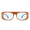Midnites - Rectangle Retro Oval Fashion Flat Top Vintage Sunglasses