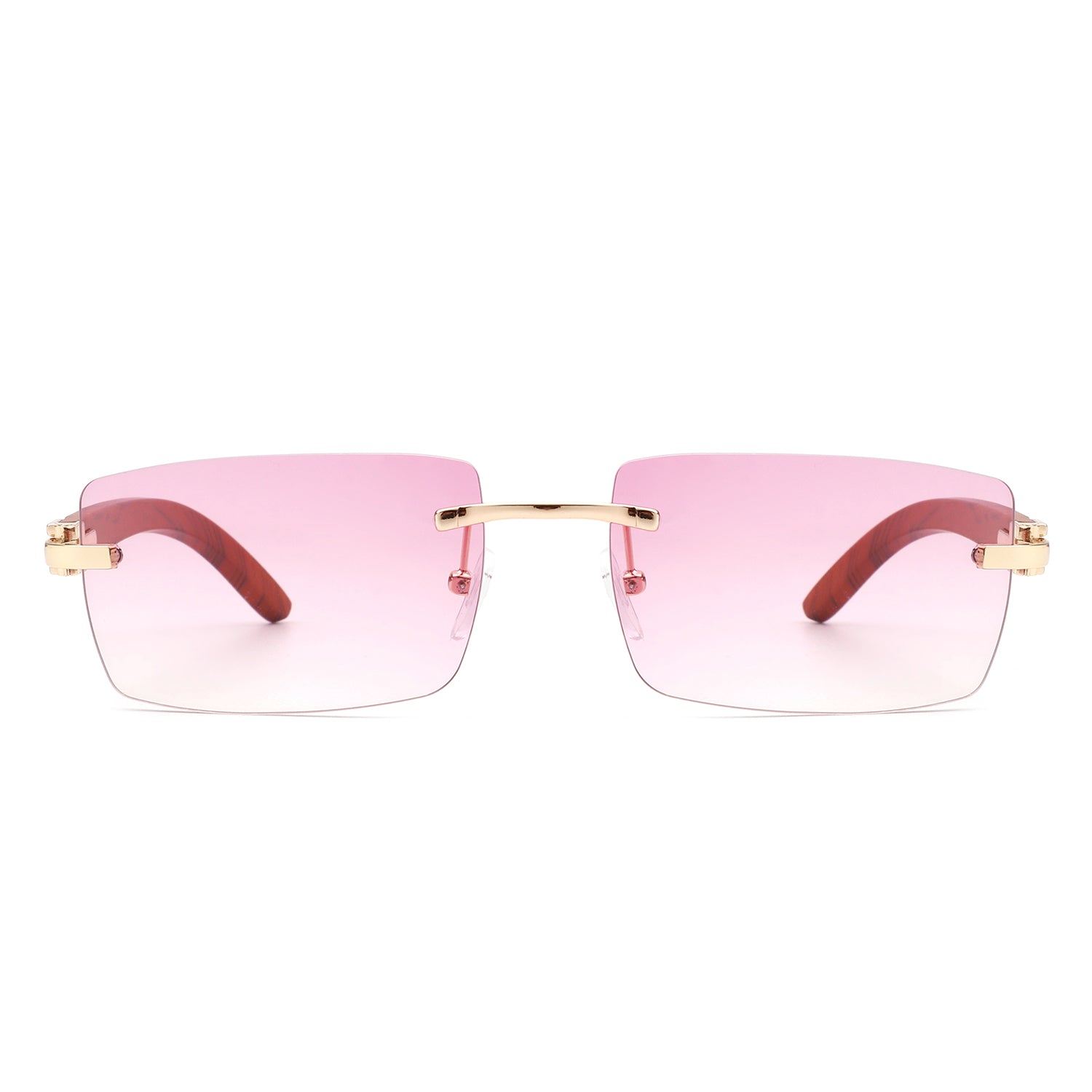 Oceanize - Rectangle Rimless Retro Frameless Fashion Tinted Sunglasses