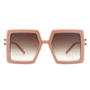 Thundera - Square Retro Women Oversize Large Flat Top Fashion Sunglasses