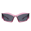 Pollich - Futuristic Rectangle Geometric Chunky Square Fashion Sunglasses