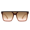 Sunquest - Square Flat Top Women Fashion Oversize Sunglasses