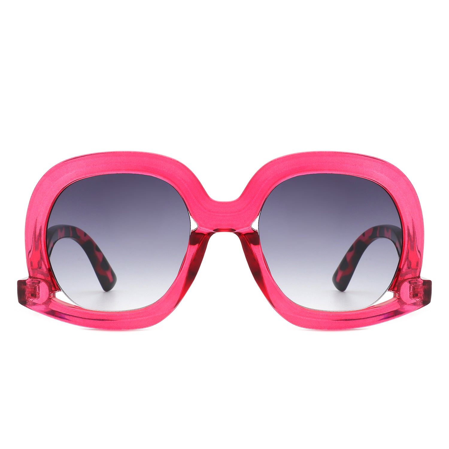Lumisilk - Oversized Geometric Irregular Round Sunglasses for Women