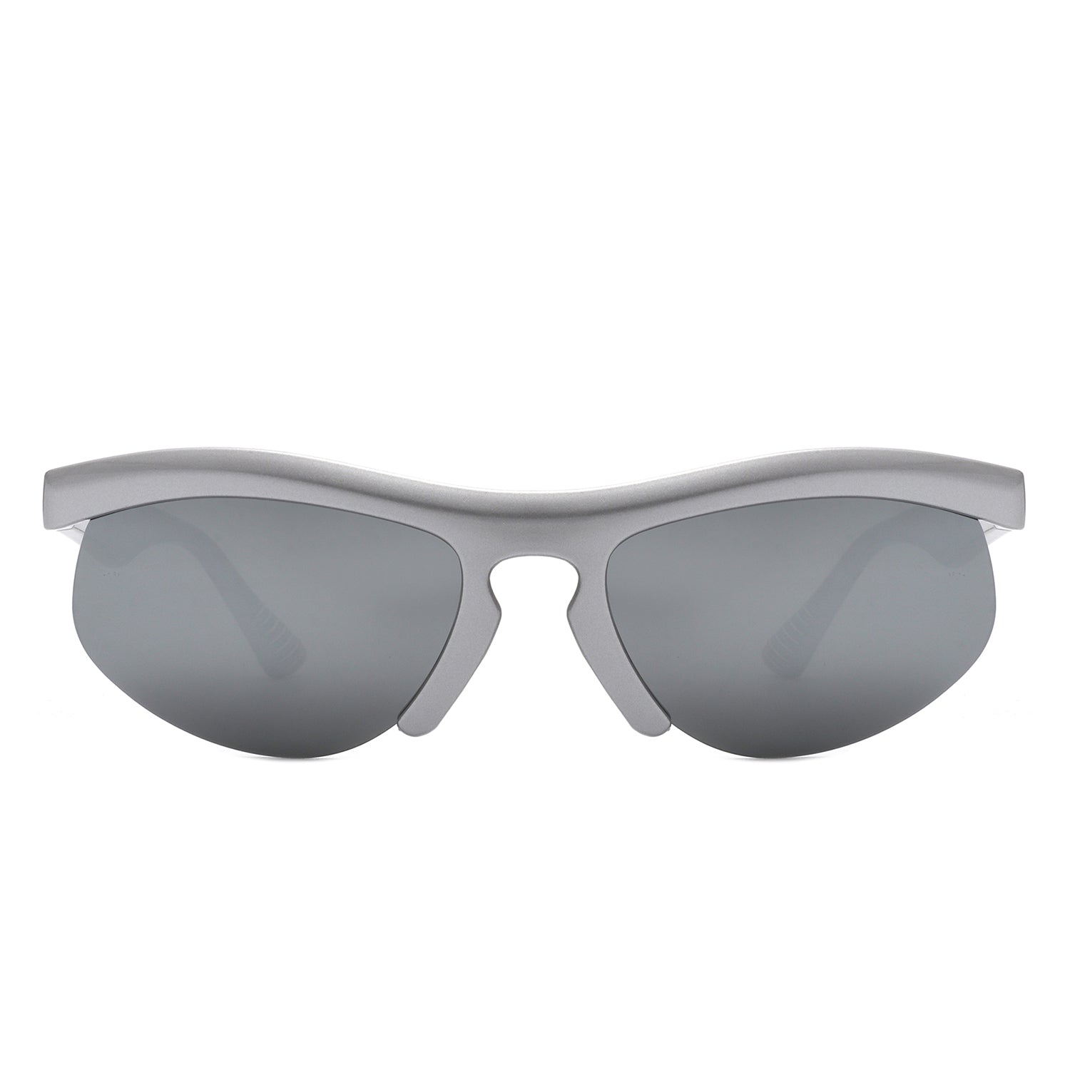 Fliygua - Rectangle Half Frame Sport Square Sunglasses