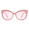 Jadefyre - Women Round Retro Fashion Cat Eye Sunglasses