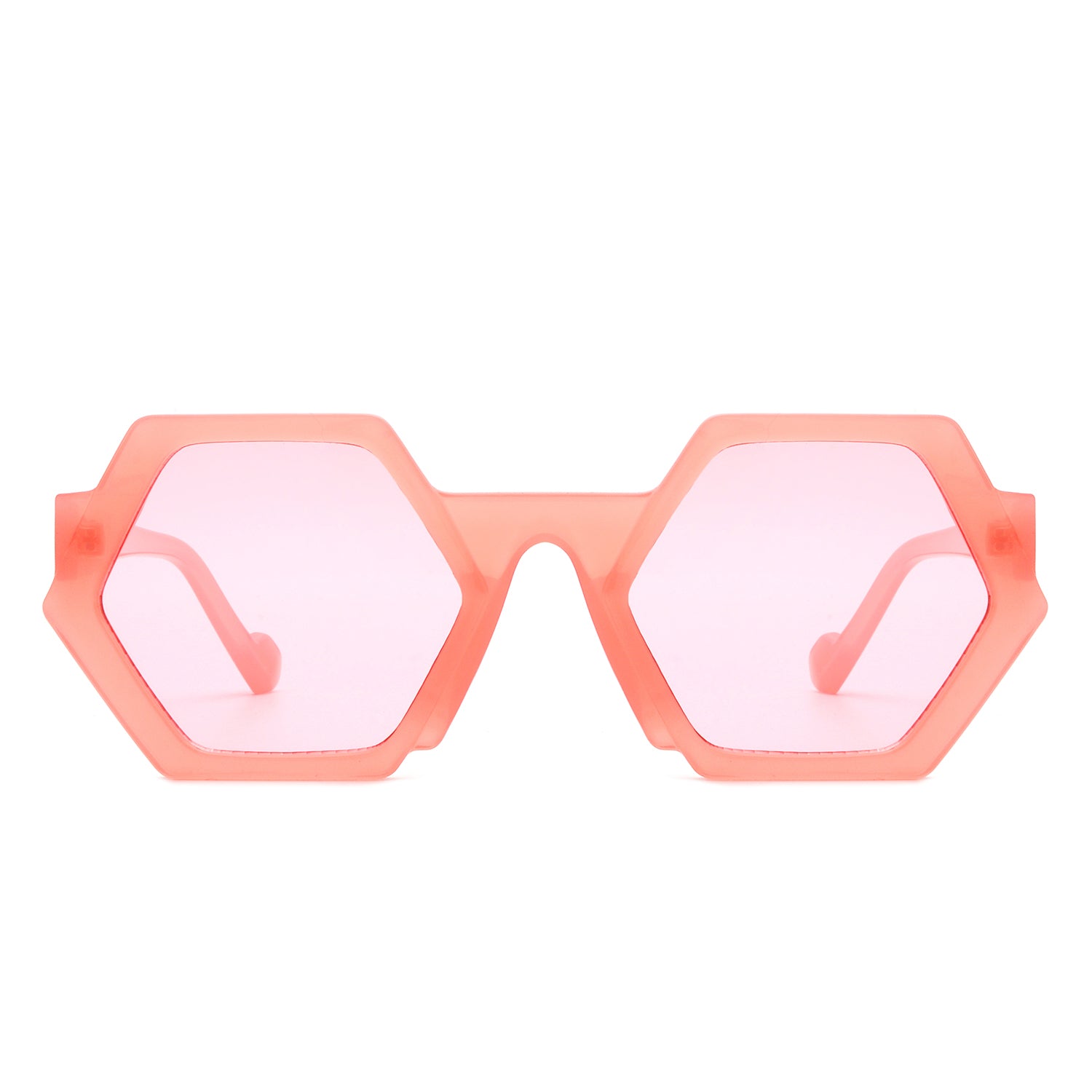 Starpath - Geometric Irregular Tinted Round Fashion Sunglasses