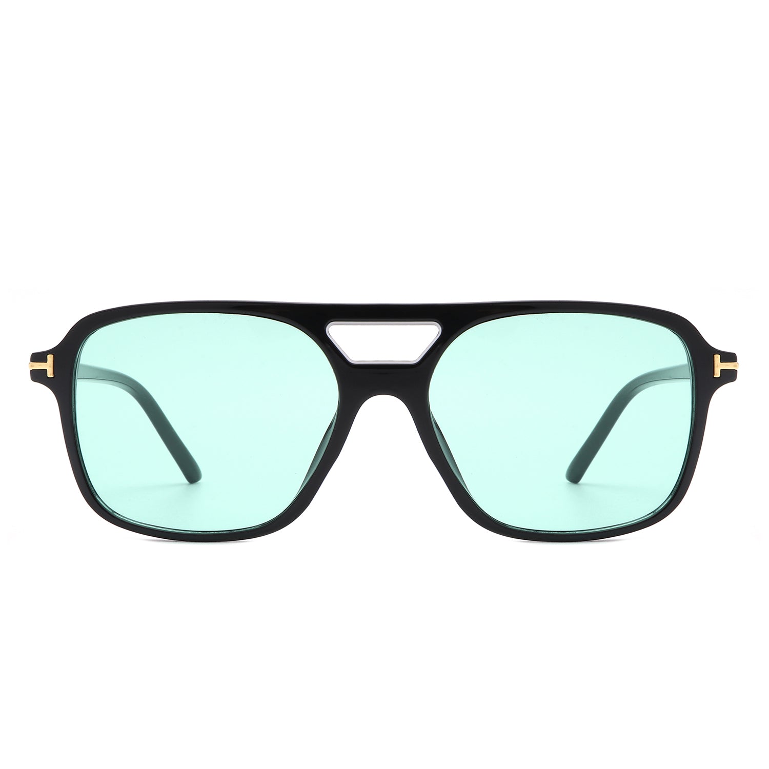 Skyhavoc - Retro Square Brow-Bar Aviator Sunglasses