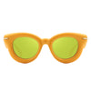 Glide - Round Thick Frame Retro Circle Sunglass