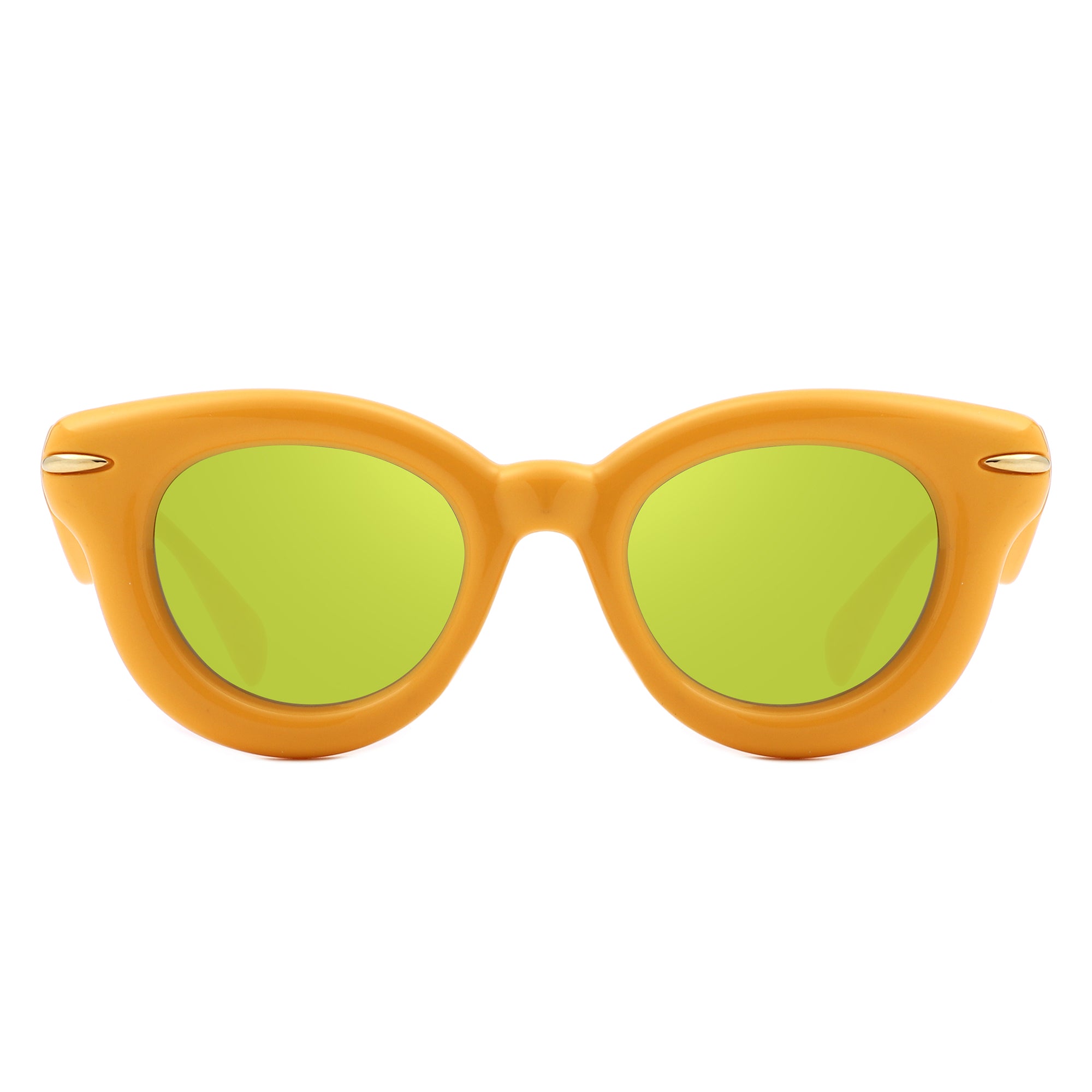 Glide - Round Thick Frame Retro Circle Sunglass