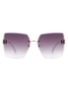 Kaelys - Women's Oversized Rimless Sunglasses