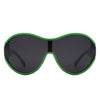 Gwyneth - Oversize Oval Retro Circle Fashion Curved Round Sunglasses