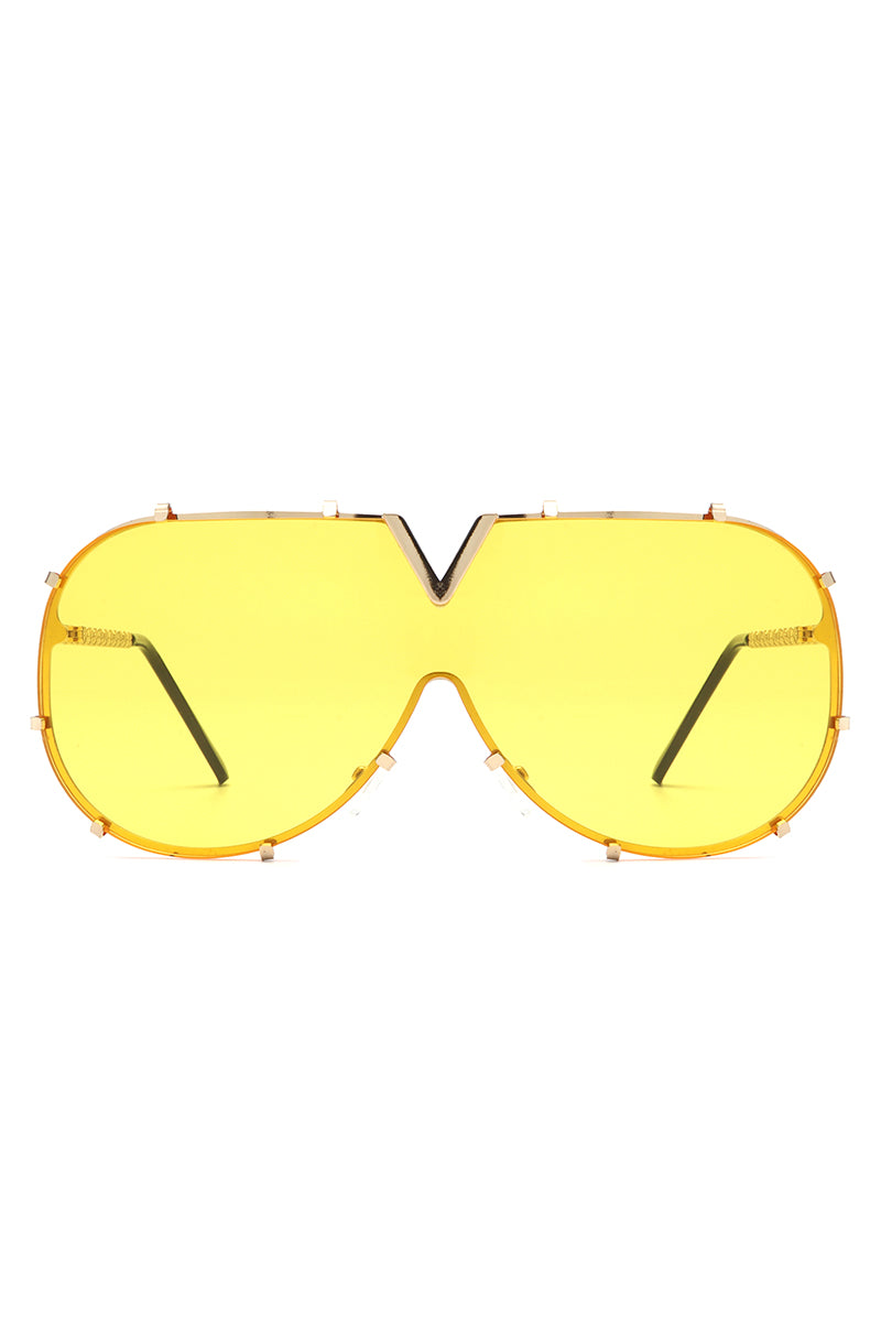 Dazzle - Oversized Luxury Aviator Sunglasses