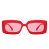 Celestra - Rectangle Flat Lens Fashion Tinted Square Sunglasses