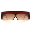 Celestia - Rectangle Chunky Oversize Square Tinted Flat Top Sunglasses