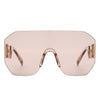 Brio - Oversized Bold Square Retro Rimless Sunglasses