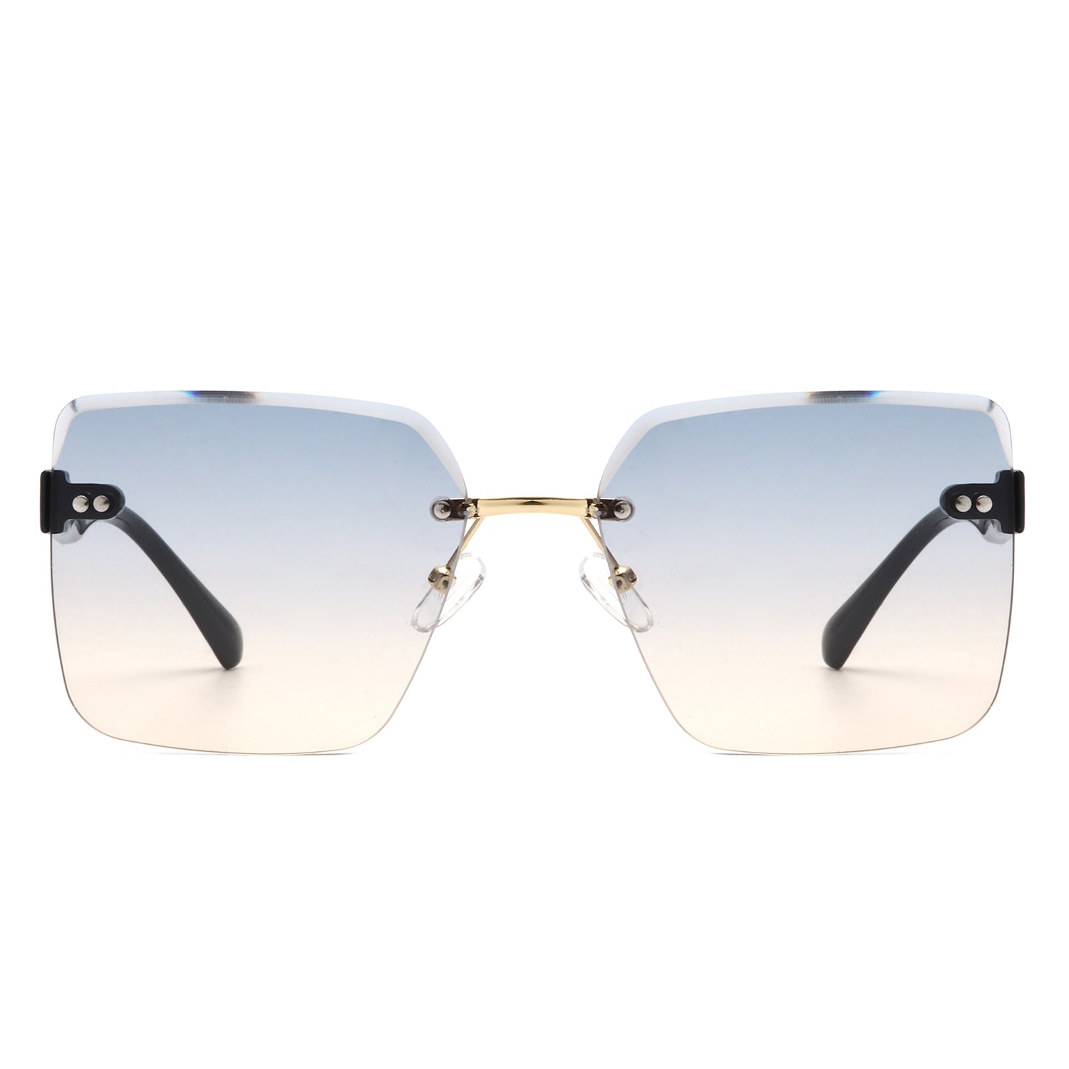 Aspos - Square Rimless Fashion Tinted Women Sunglasses