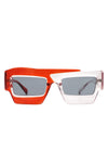 Brynden - Futuristic Square Irregular Flat Top Two-Tone Sunglasses