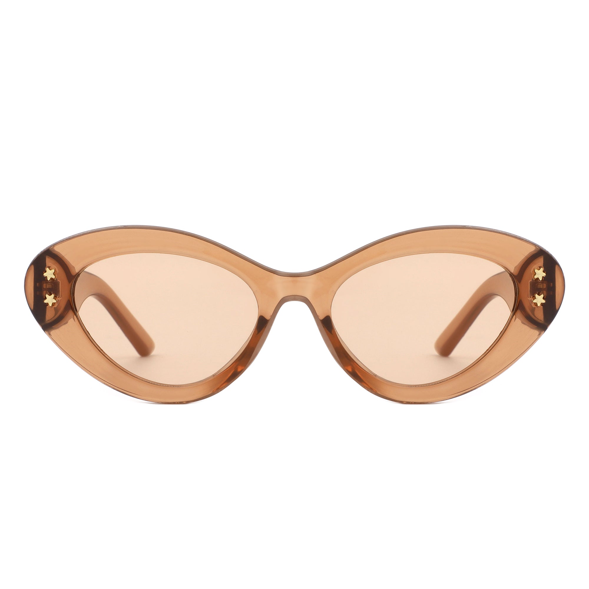 Elandor - Cat Eye Oval Star Designed Sunglasses