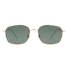 Gleam - Square Flat Top Tinted Retro Fashion Sunglasses