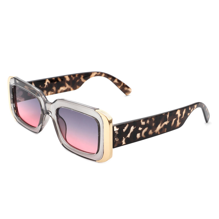 Quixotic - Rectangle Narrow Fashion Tinted Square Sunglasses