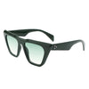 Lyra - Square Retro Oversize Flat Top Fashion Cat Eye Sunglasses
