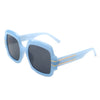 Emblazon - Women Oversize Flat Top Fashion Square Sunglasses